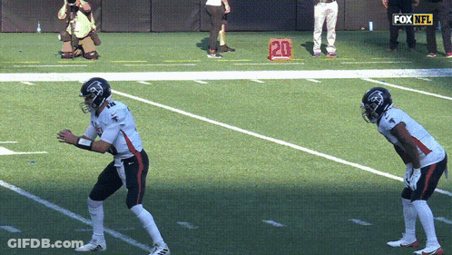 Two Football Players On Field With Fox NFL Logo GIF