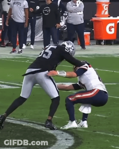 Two Football Players One Wearing Number 6 GIF