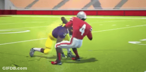 Two Football Players Playing Game On Field GIF