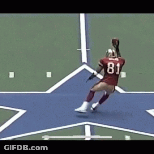 Two Football Players Playing On Field GIF