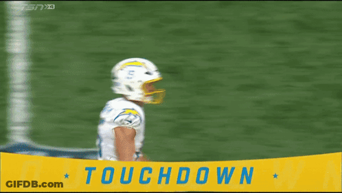 Two Football Players Saying Touchdown GIF