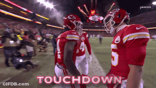 Two Football Players Touchdown GIF
