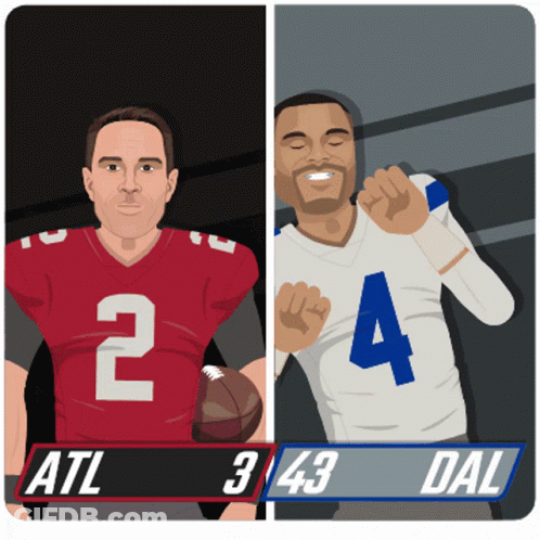 Two Football Players With Numbers 2 And 4 GIF