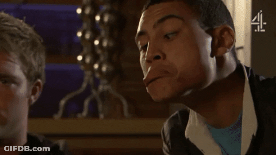 Two Friends Making Fun Face Pulls GIF