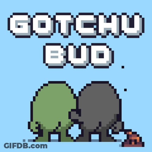 Two Frogs With Gotchu Bud GIF