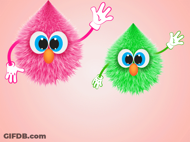 Two Furry Bouncy Friends GIF