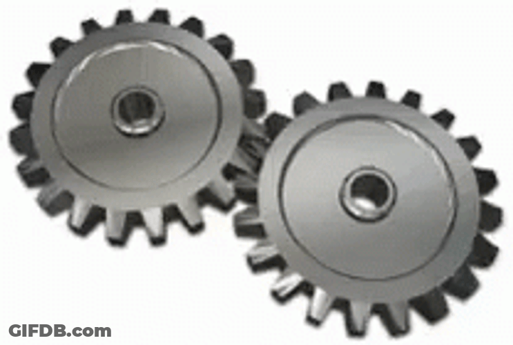 Two Gears Rolling GIF