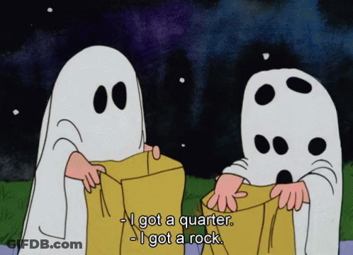 Two Ghosts I Got A Quarter I Got A Rock GIF