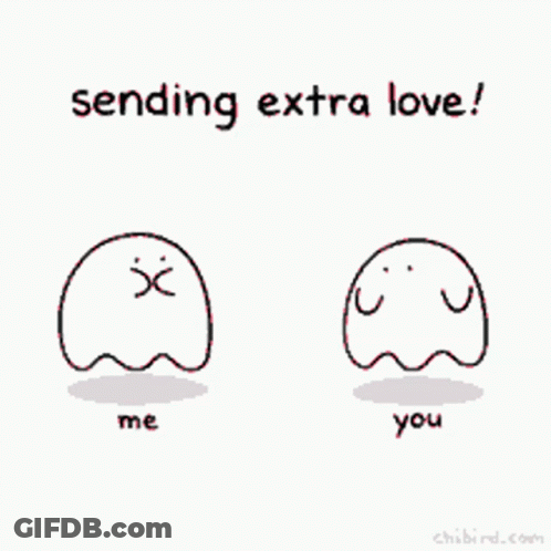 Two Ghosts Sending Extra Love GIF