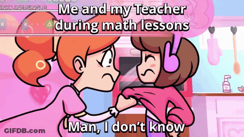 Two Girls Fighting Me And My Teacher During Math Lessons GIF