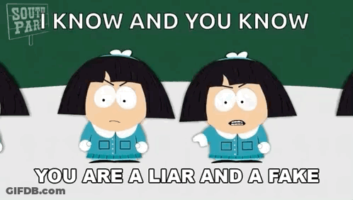 Two Girls From South Park Are Standing Next To Each Other GIF