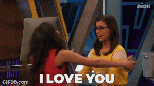 Two Girls Hugging I Love You GIF