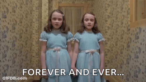 Two Girls In Blue Dresses Forever GIF