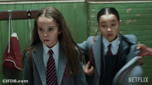 Two Girls In School Uniforms GIF