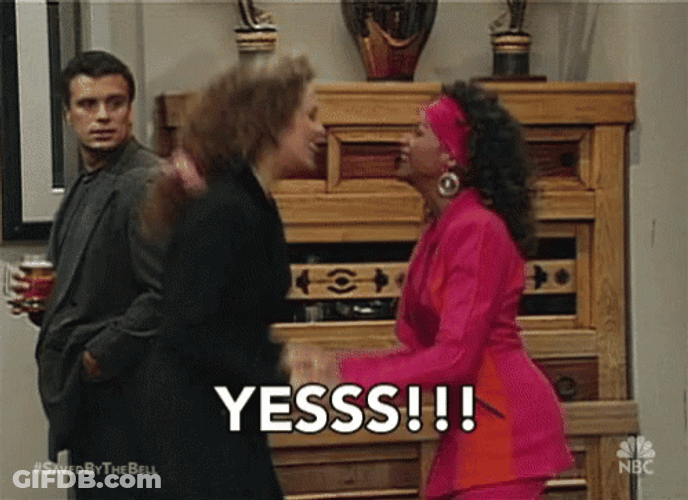 Two Girls Jumping Happy Yessss GIF