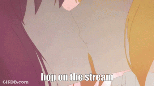 Two Girls Kissing Hop On The Stream GIF