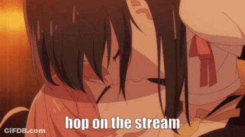 Two Girls Kissing Hop On The Stream GIF