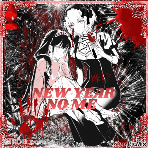 Two Girls New Year No Me GIF