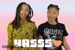 Two Girls Next To Each Other Yasss GIF