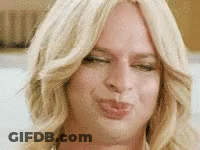 Two Girls On Stools One Covering Mouth GIF