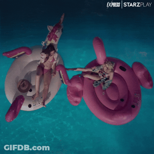 Two Girls On The Floaties GIF