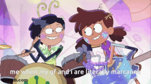 Two Girls Playing Drums Me When My Gf And I Are Literally Marcianne GIF