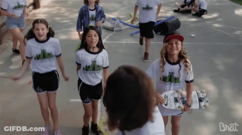 Two Girls Saying Okay I Always Wanted Summer Camp GIF