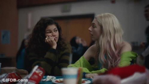 Two Girls Sitting With Coca Cola GIF