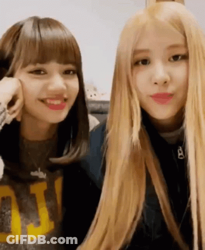 Two Girls Smiling At Camera GIF