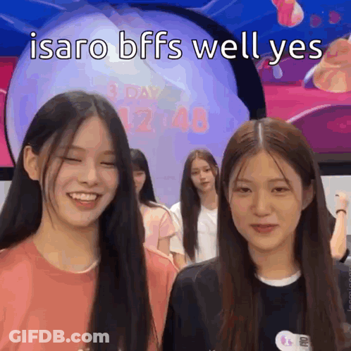 Two Girls Smiling Isaro BFFs Well Yes GIF