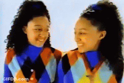 Two Girls Smiling Together GIF