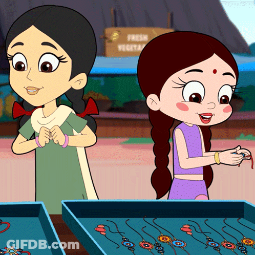 Two Girls Standing In Front Of Fresh Vegetable Sign GIF