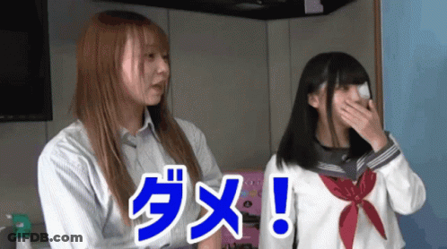 Two Girls Standing Next To Each Other One In School Uniform GIF