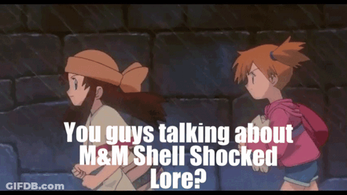 Two Girls Standing Next To Each Other Saying You Guys Talking About M&M Shell Shocked Lore GIF