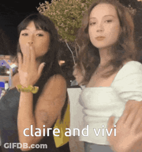 Two Girls With Claire And Vivi GIF