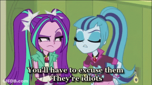 Two Girls With Excuse Them Theyre Idiots GIF