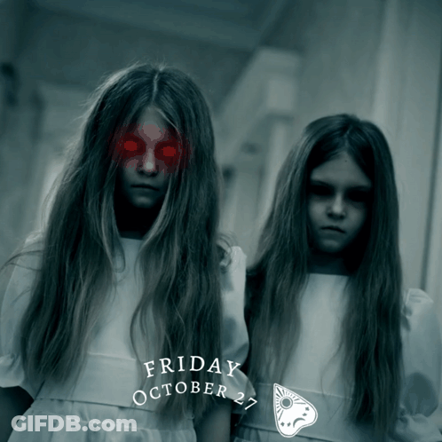 Two Girls With Red Eyes Friday October 27 GIF