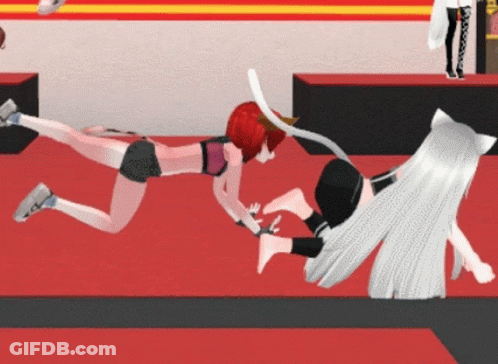 Two Girls Wrestling GIF