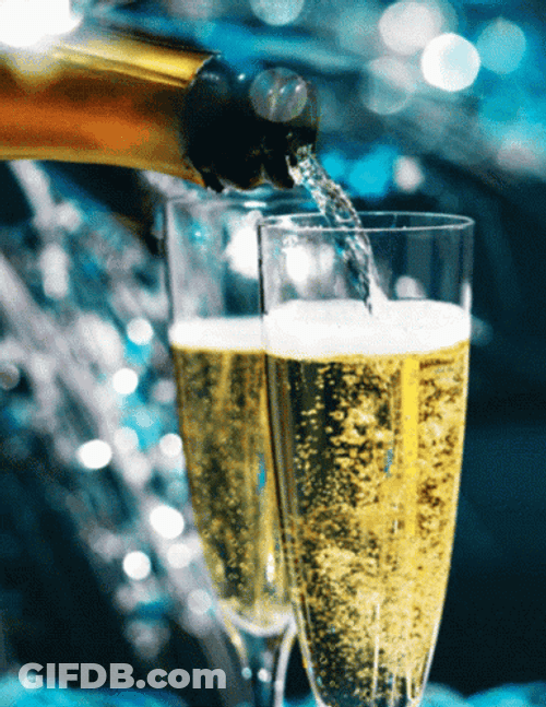 Two Glasses Of Champagne GIF