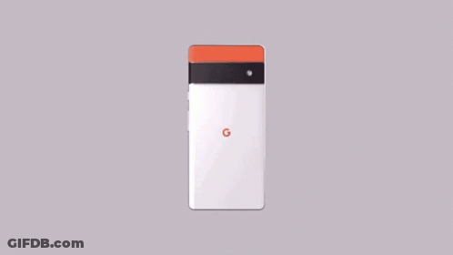 Two Google Phones Are Laying Next To Each Other On A Gray Surface GIF