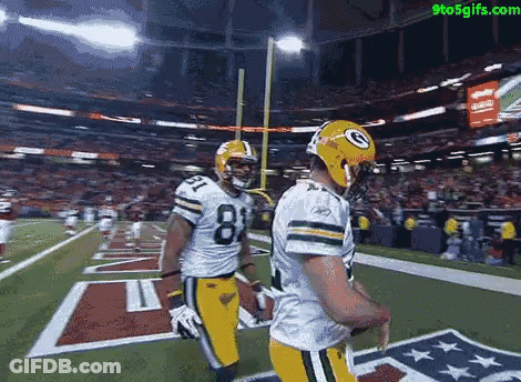 Two Green Bay Packers Football Players GIF