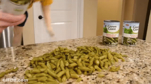 Two Green Giant Green Beans Cans GIF