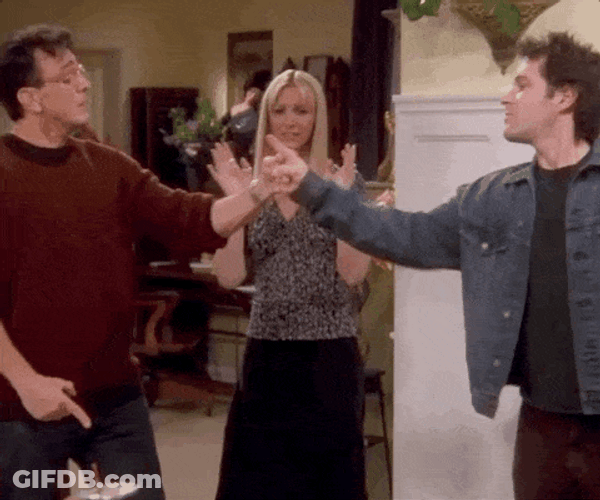 Two Guys Fighting Over Phoebe GIF
