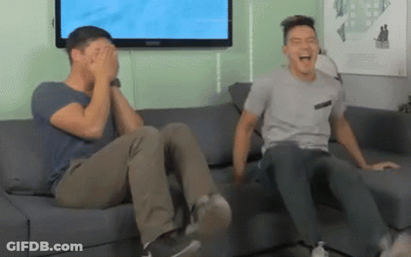 Two Guys Rofl So Hard GIF