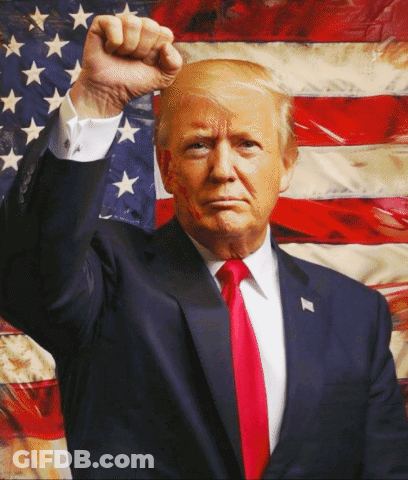Two Hands Clapping American Flag I Love USA GIF