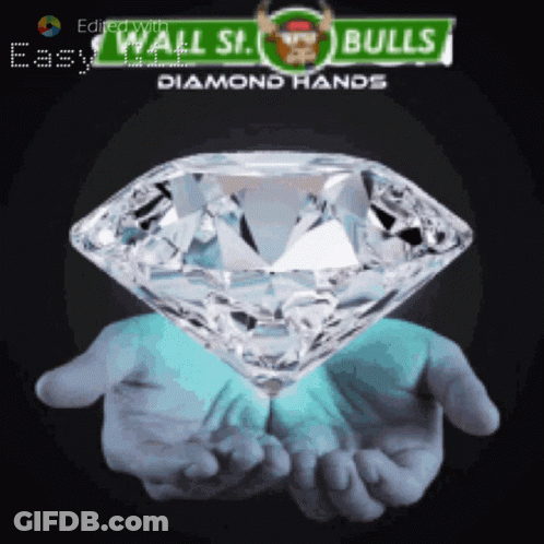 Two Hands Holding Diamond Wall St Bulls Diamond Hands GIF