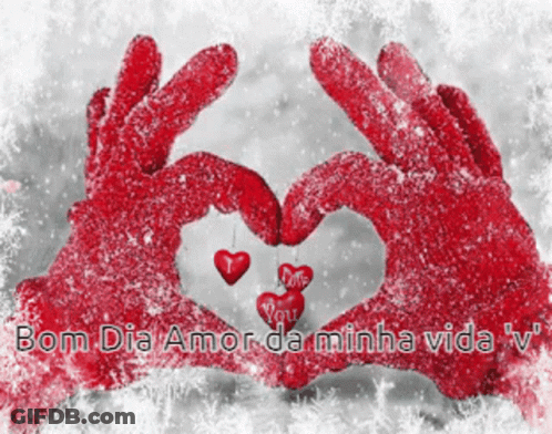 Two Hands Making Heart From Dia Amor Da Minha Vida GIF