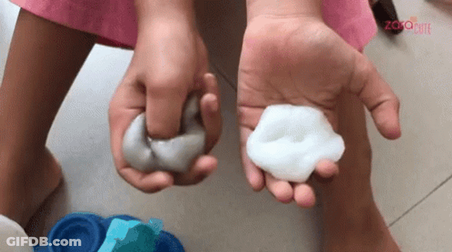 Two Hands Molding Slime GIF