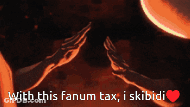 Two Hands With Fanum Tax I Skibidi GIF