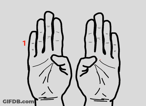 Two Hands With Numbers GIF